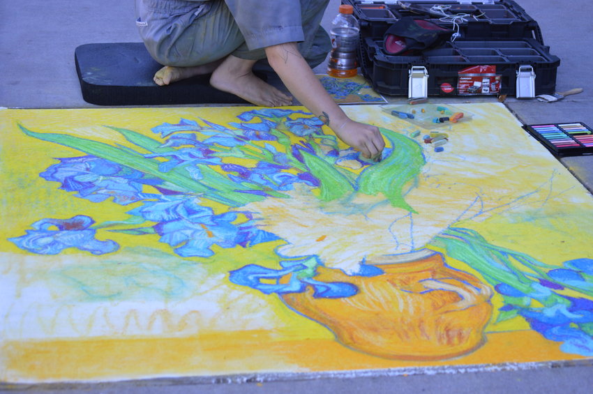 Artwork created by Olivia McLeod on Sept. 24 as part of the Centennial Chalk Art Festival at The Streets at SouthGlenn.